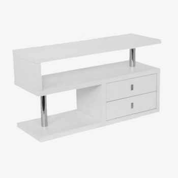 White tv stand at Mobler Furniture