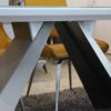 White Glass Table | Anastasia | Mobler Modern Furniture Edmonton