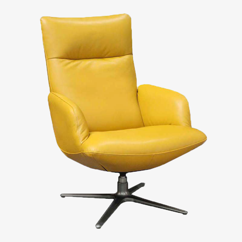 yellow swivel accent chair