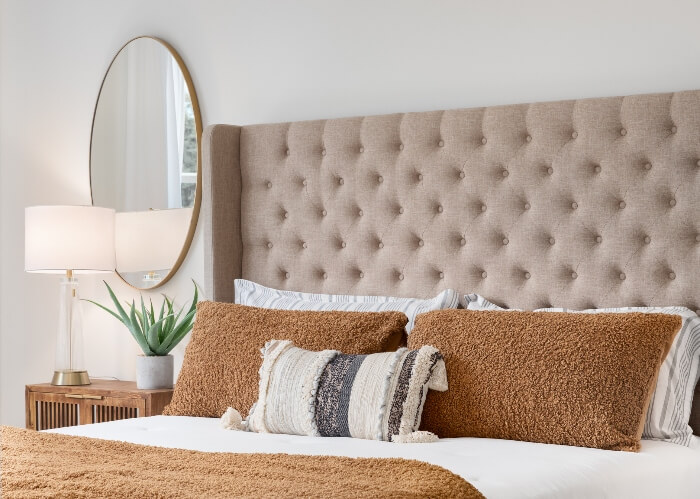 Bedroom with modern furniture & bed – Mobler Modern Furniture