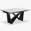 White Ceramic Extension Dining Table | Cadiz | Mobler Furniture Edmonton