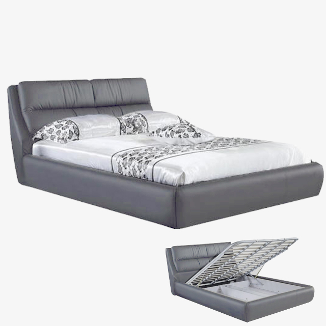 Grey Lift Storage Bed Capri Mobler Modern Furniture Edmonton