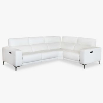 CASCINA WHITE LEATHER POWER SECTIONAL