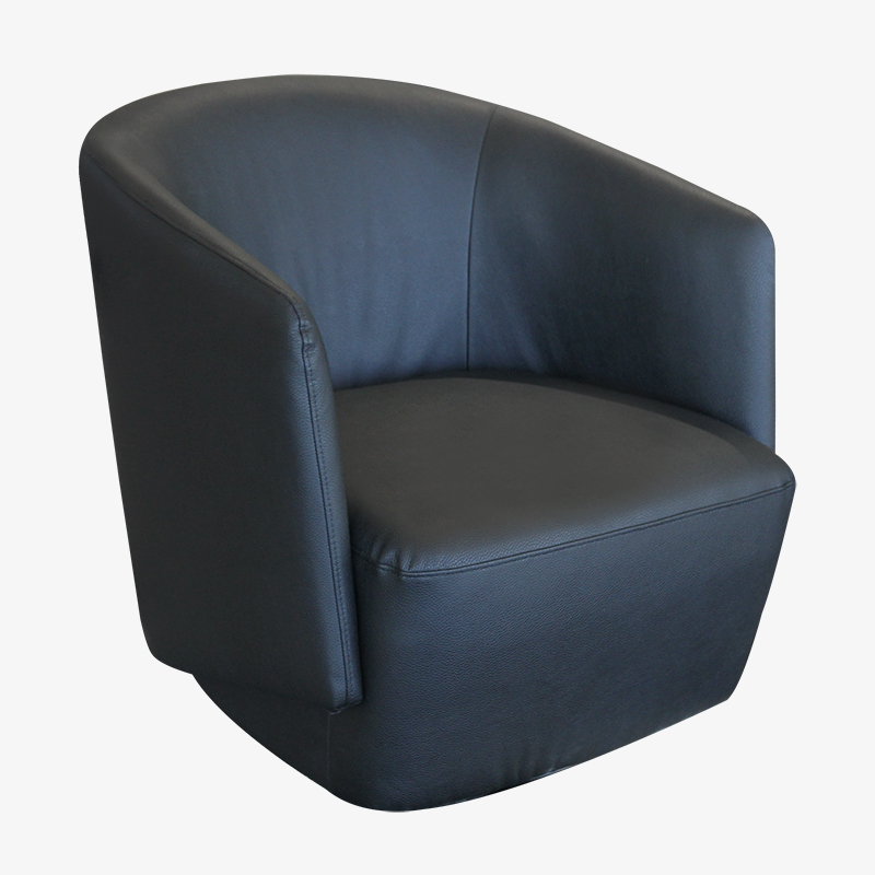 Black Swivel Tub Chair Catera, Black Swivel Barrel Chair