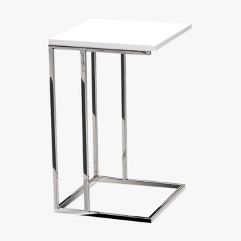 Tall White Side Table | Claire | Mobler Modern Furniture Edmonton
