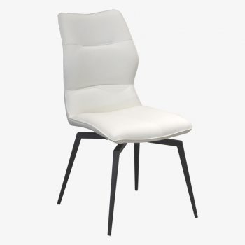 Modern White Swivel Dining Chair | Erika | Mobler Modern Furniture Edmonton
