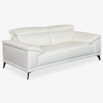 White Faux Leather Sofa | Favara | Mobler Modern Furniture Edmonton