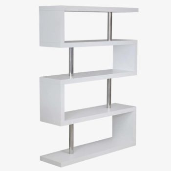 Modern White Bookcase | Geo Met | Mobler Furniture Edmonton