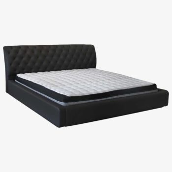 Modern Italic king size black colour bed, Alberta Ca