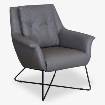 Graphite Faux Leather Chair | Kali | Mobler Modern Furniture Edmonton