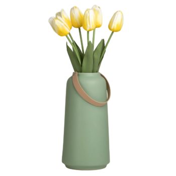 Green colour ceramic flower vase, Alberta CA
