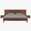 Contemporary Walnut Bed - Lineal
