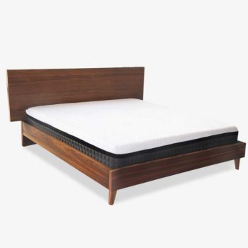 Contemporary Walnut Bed | Lineal | Mobler Modern Furniture Edmonton