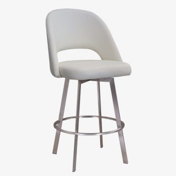 Logan white counter stool