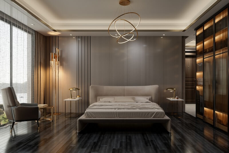 Luxurious Bedroom with Modern furniture and Lights - Mobler Furniture