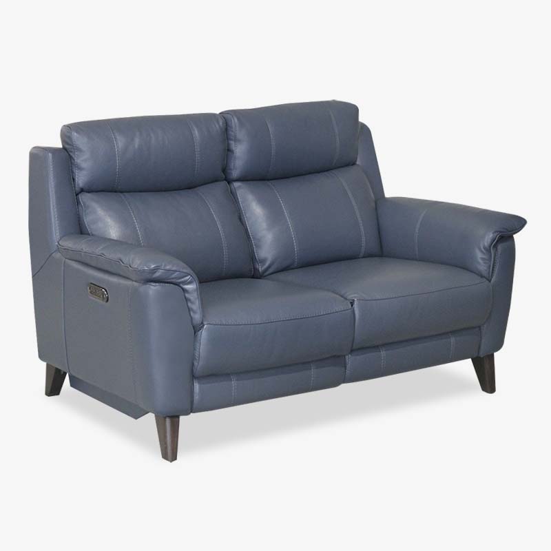 Blue Leather Power Recliner | Mesa | Mobler Modern Furniture