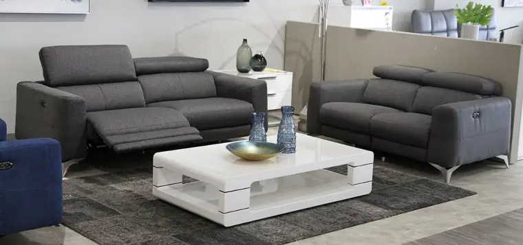 Mobler Modern Furniture in Edmonton features a comfy recliner sofa.