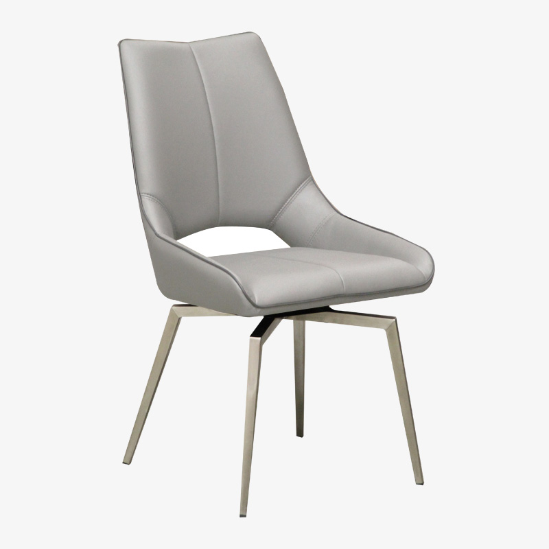 Light Grey Swivel Dining Chair Nathan Mobler Furniture Edmonton