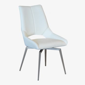 White Swivel Dining Chair | Nathan
