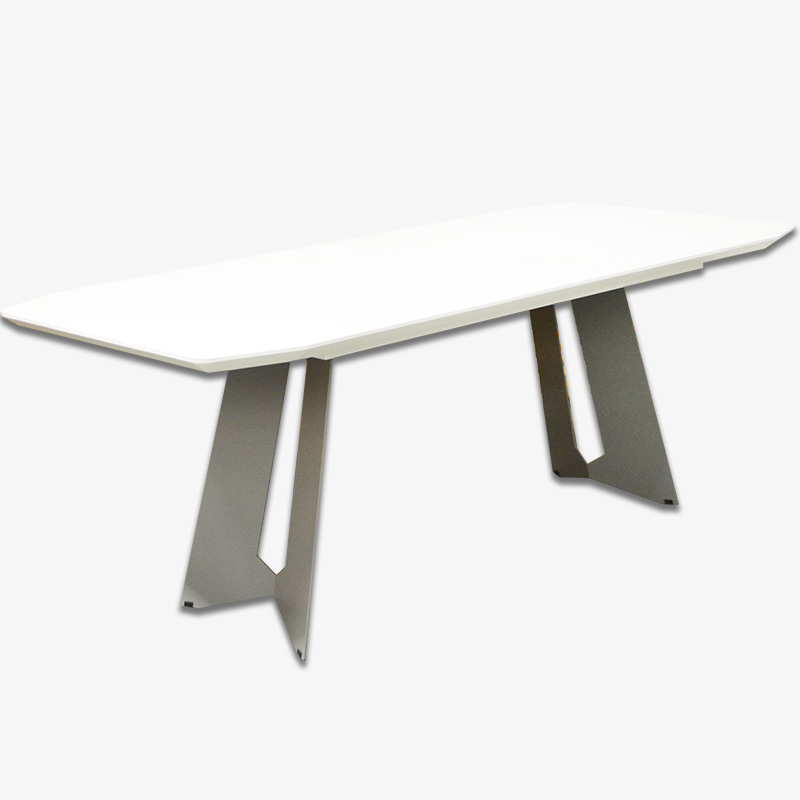 White Frosted Extension Glass Table, White Frosted Glass Extending Dining Table