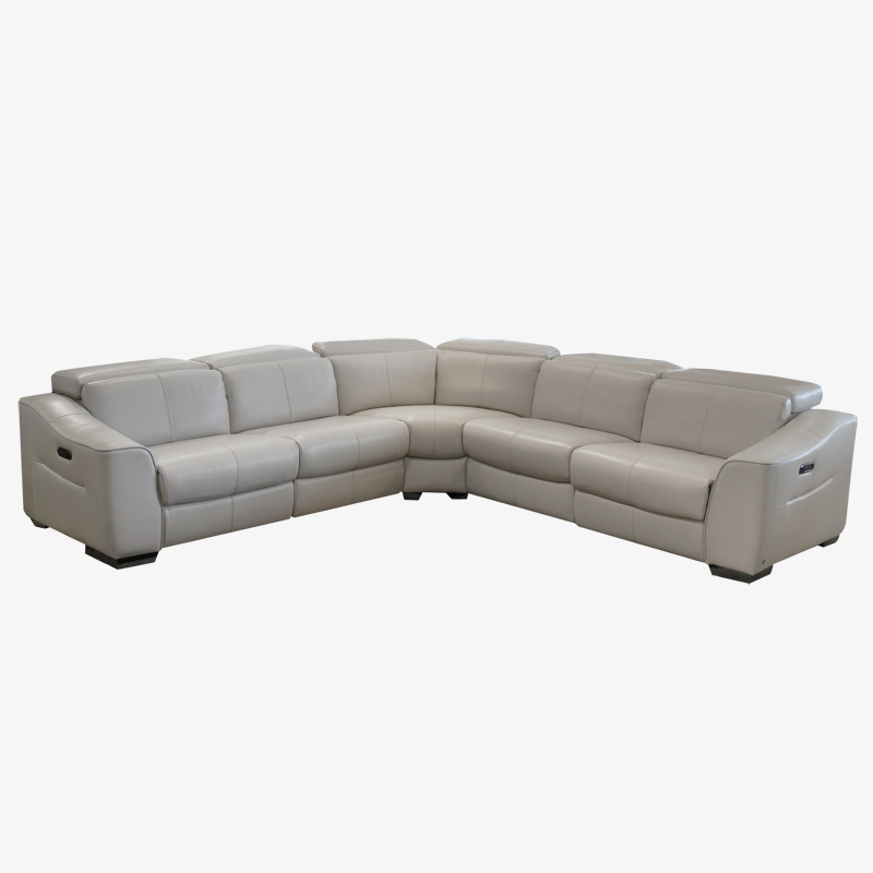 Power Leather Sectional Palermo, White Leather Sectionals With Recliners