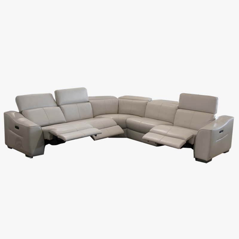 Power Leather Sectional Palermo, Recliner Leather Sectional
