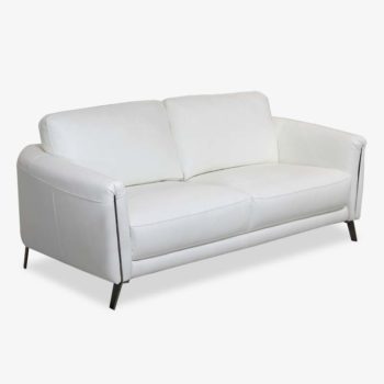 White Leather Loveseat | Salerno | Mobler Modern Furniture Edmonton