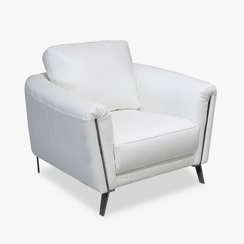Modern White Sofa Chair | Salerno | Mobler Modern Furniture Edmonton