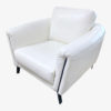 White Leather Chair | Salerno | Mobler Modern Furniture Edmonton