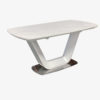 White Ceramic Extension Table | Savona | Mobler Furniture Edmonton