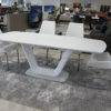 White Frosted Glass Table | Savona | Mobler Furniture Edmonton