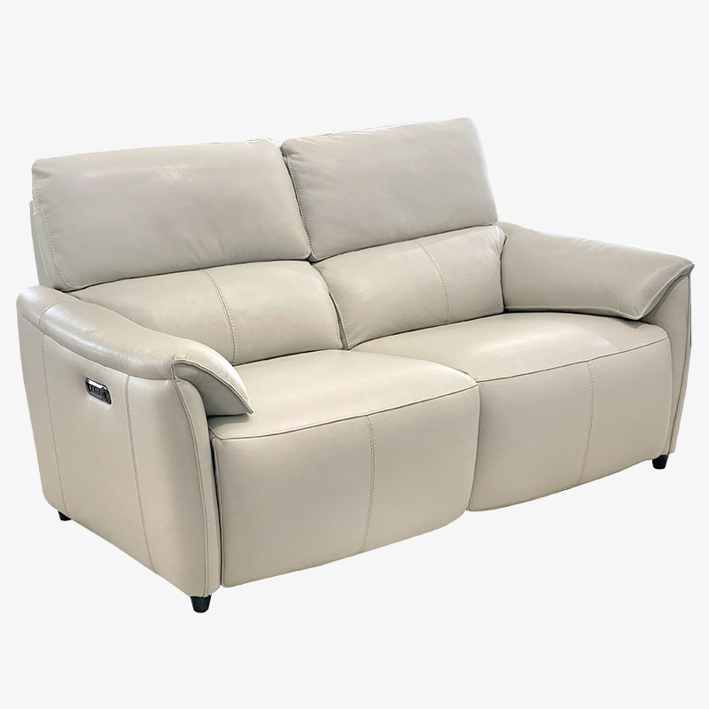 Cream colored reclining discount sofa