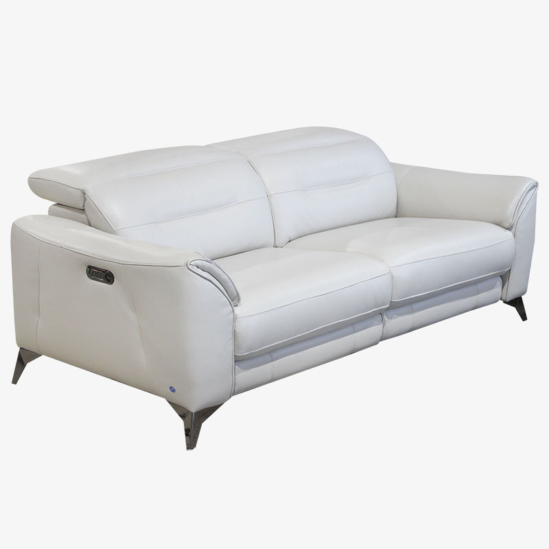 Venice Sectional Recliner Sofa, White Leather Reclining Loveseats