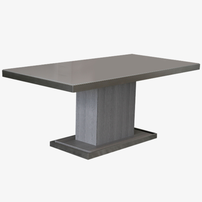 Verona Grey Oak Dining Table at Mobler Furniture store in Edmonton, CA