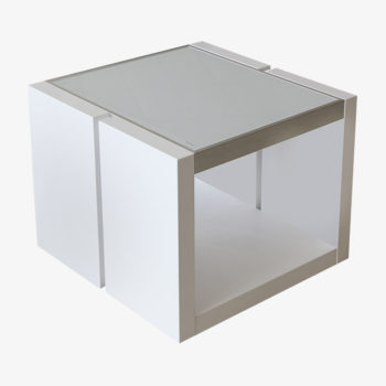 Glossy White Side Table | Verona | Mobler Modern Furniture Edmonton
