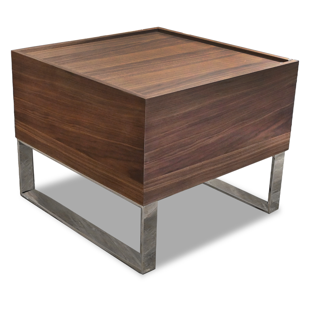 Walnut End Table Obliqua Mobler Furniture Edmonton